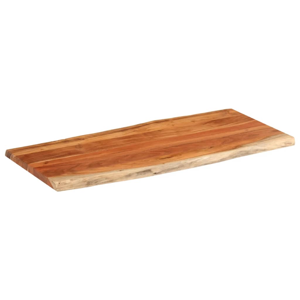 Tischplatte 40x40x2,5 cm Rechteckig Massivholz Akazie Baumkante