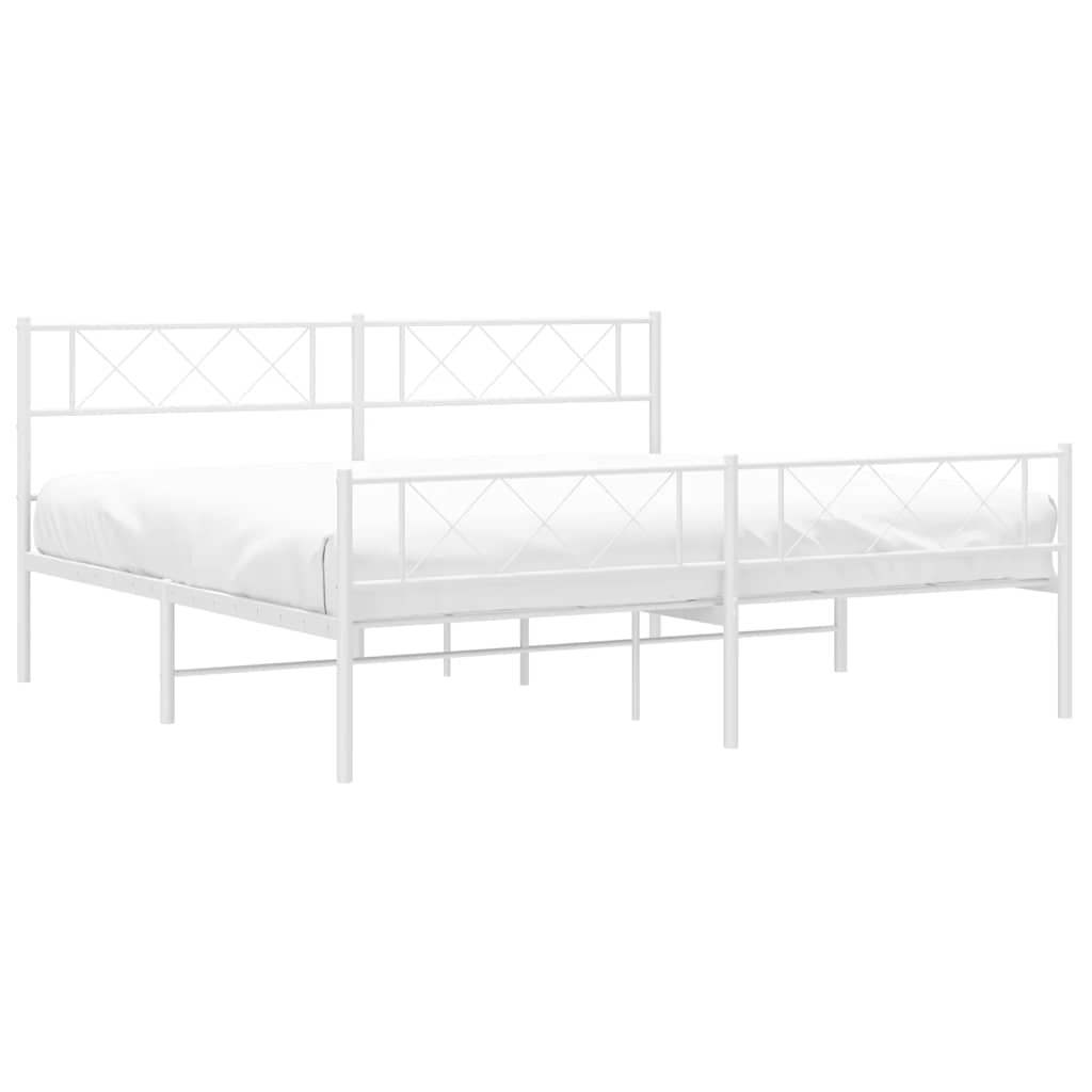 Bettgestell mit Kopfteil Metall Schwarz 100x190 cm