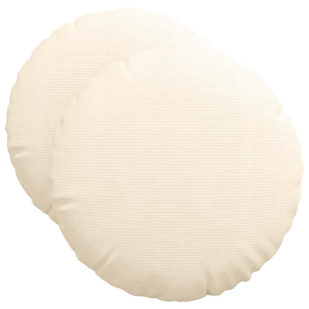Sitzkissen 2 pcs Hellgrau Ø30 x 13 cm Cordstoff