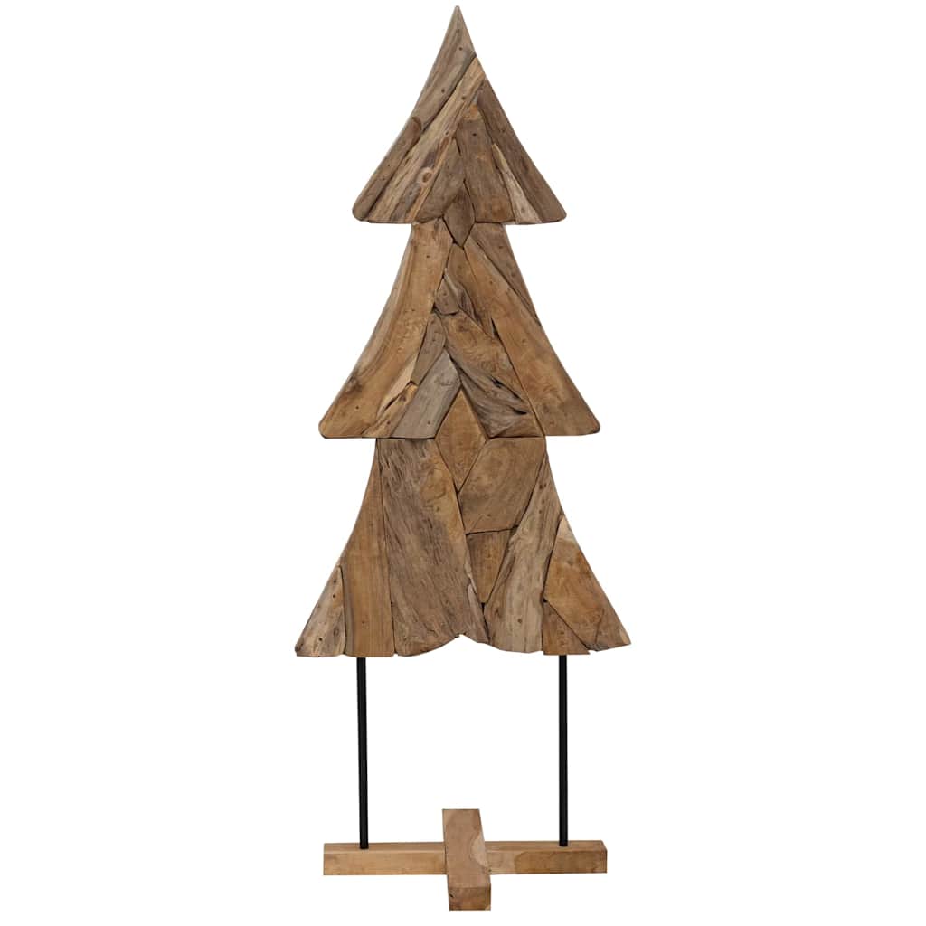 Weihnachtsbaum mit Ständer Braun 90 cm Massivholz Teak