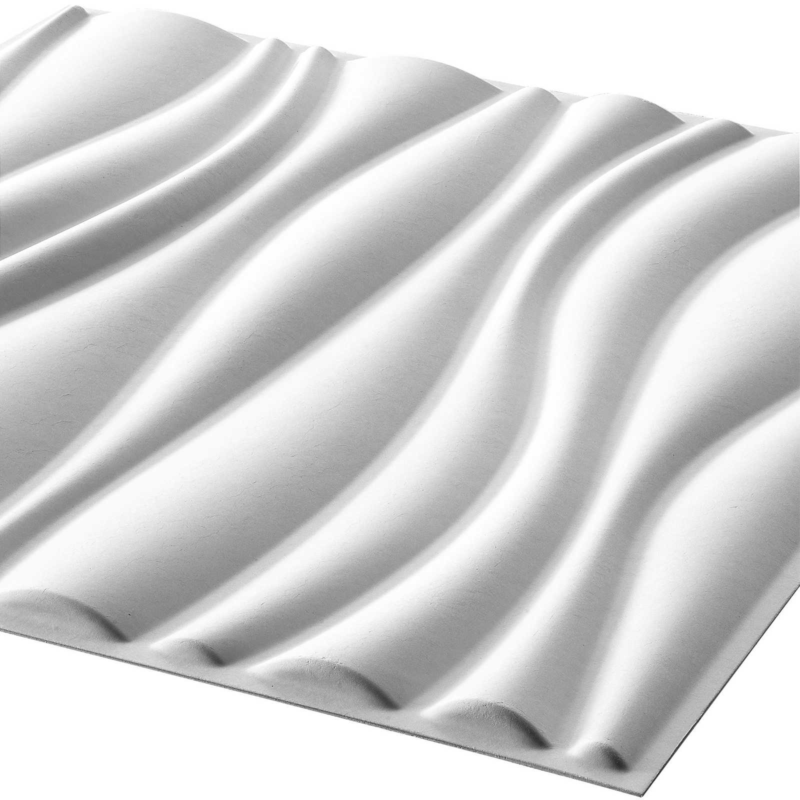 Wandpaneele 12 pcs 50 x 50 cm Weiß