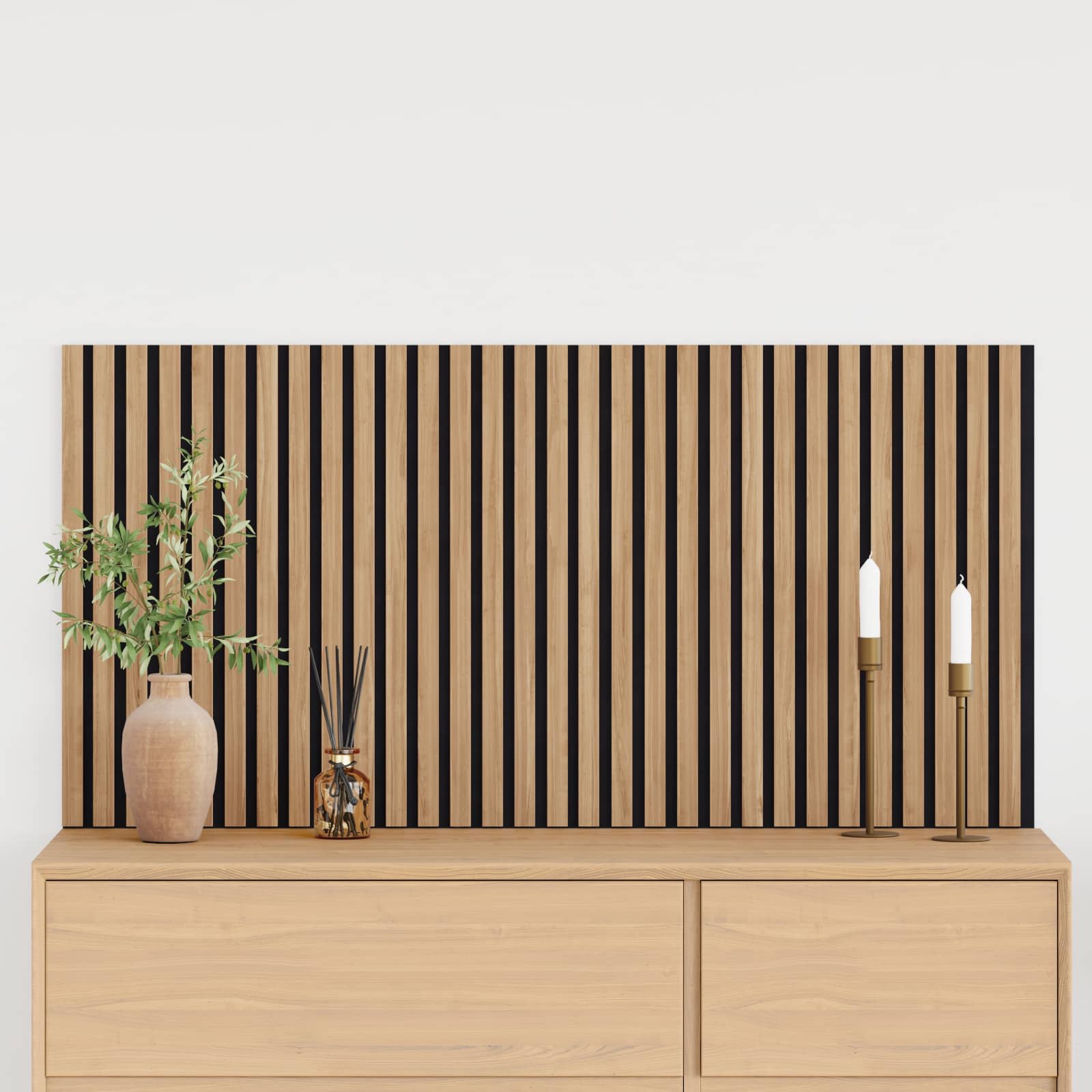 Wandpaneele 2 pcs Natur 60,5 x 60 cm