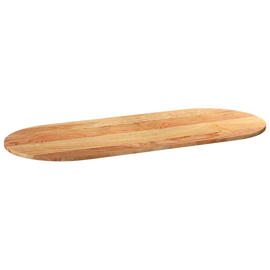 Tischplatte 80x40x2 cm Massivholz Eiche Oval