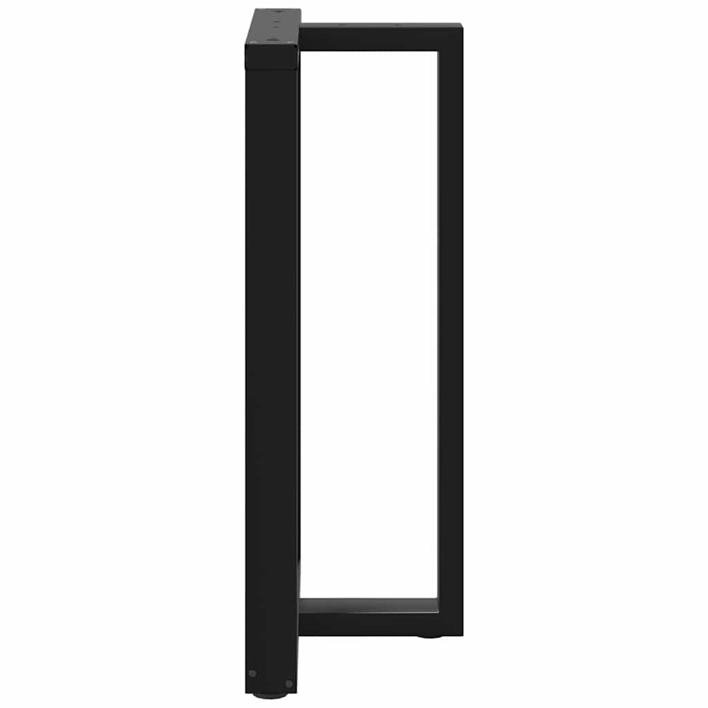 Couchtischbeine T-Form 2 Stk. Schwarz 30x25x(30-31) cm Stahl