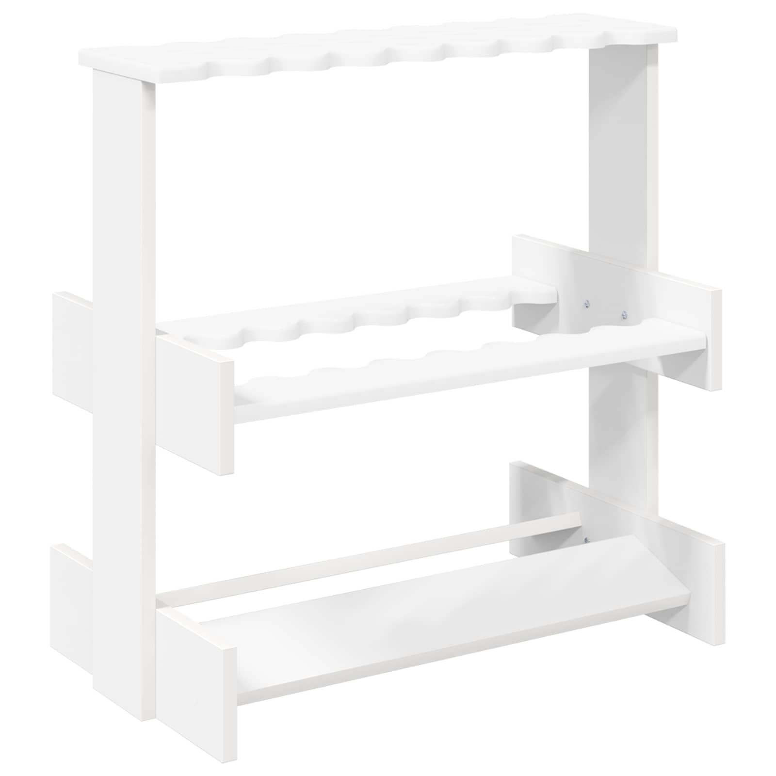 Billardqueue-Ständer Holzwerkstoff 60 x 35 x 60 cm Weiß
