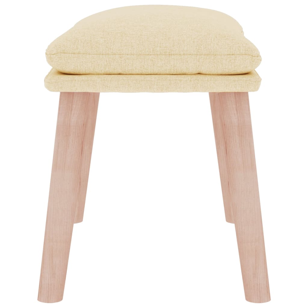 Fußhocker Hellgrau 45x29,5x35 cm Stoff