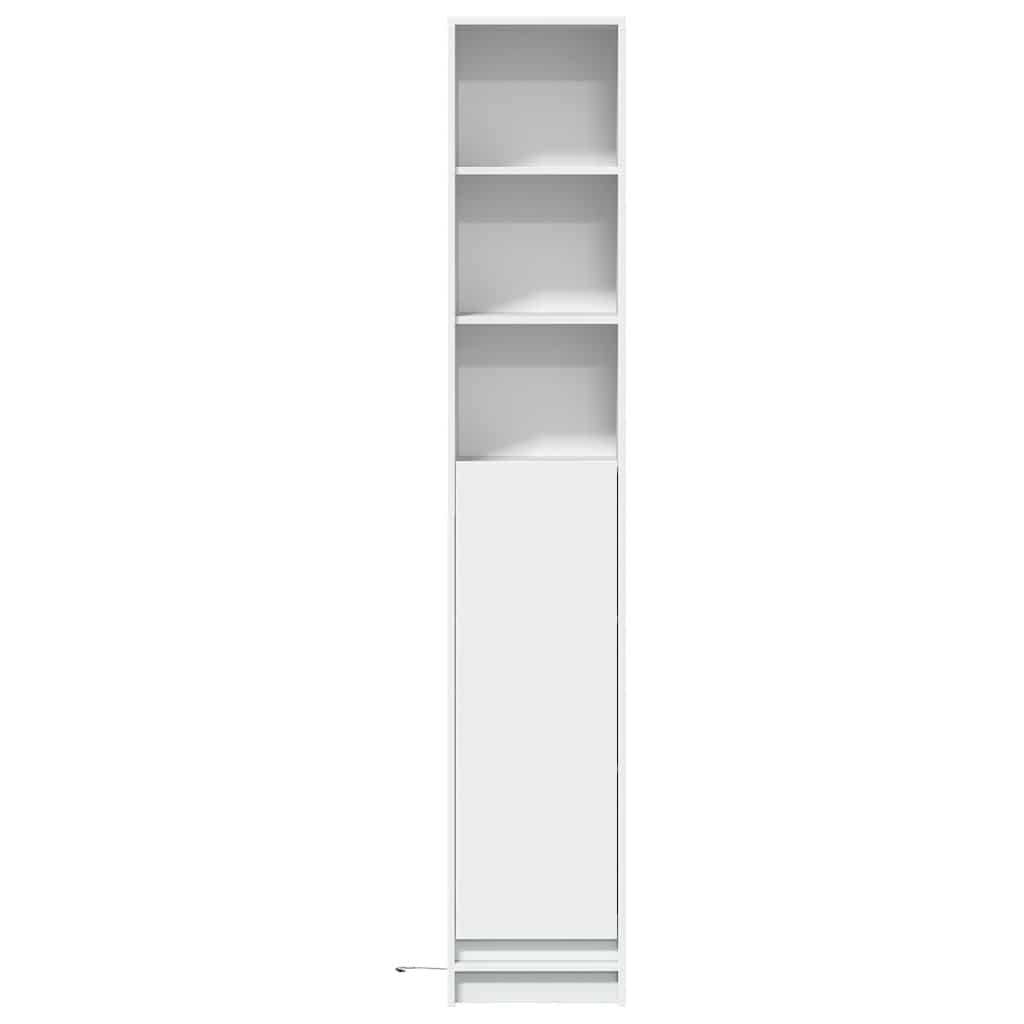 Highboard mit LED-Beleuchtung Weiß 69x32,5x200 cm Holzwerkstoff