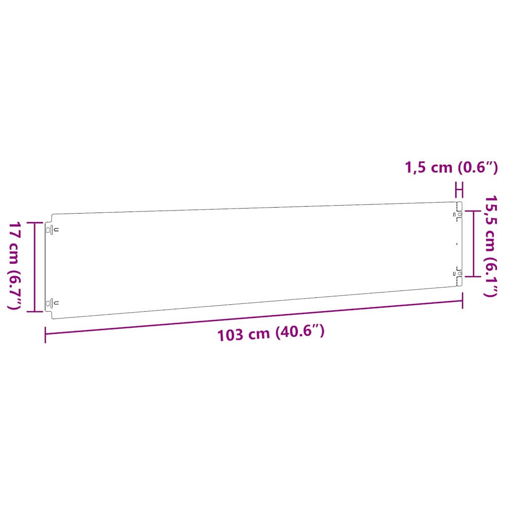 Raseneinfassung 10 pcs 10 x 103 cm Wetterfeststahl Rostig