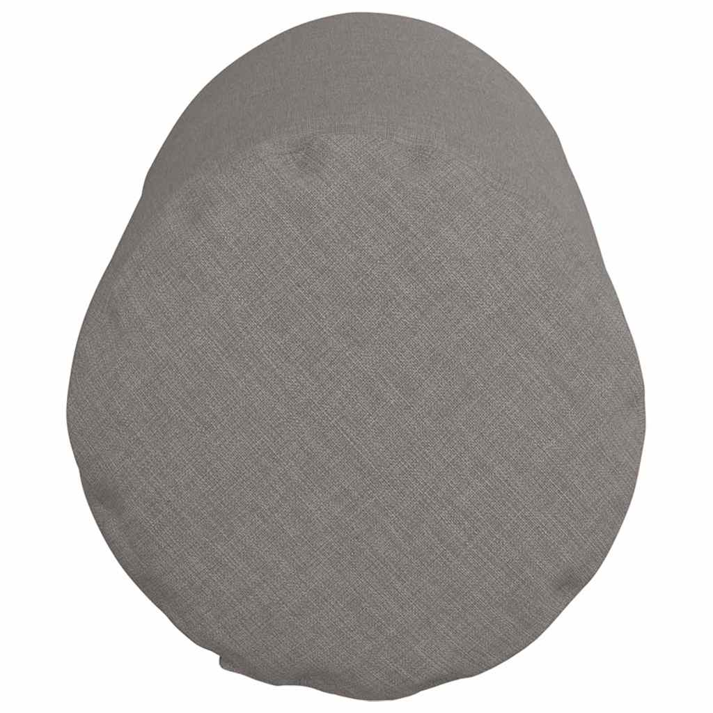Bolsterkissen 2 Stück Hellgrau Ø 15 x 40 cm Stoff