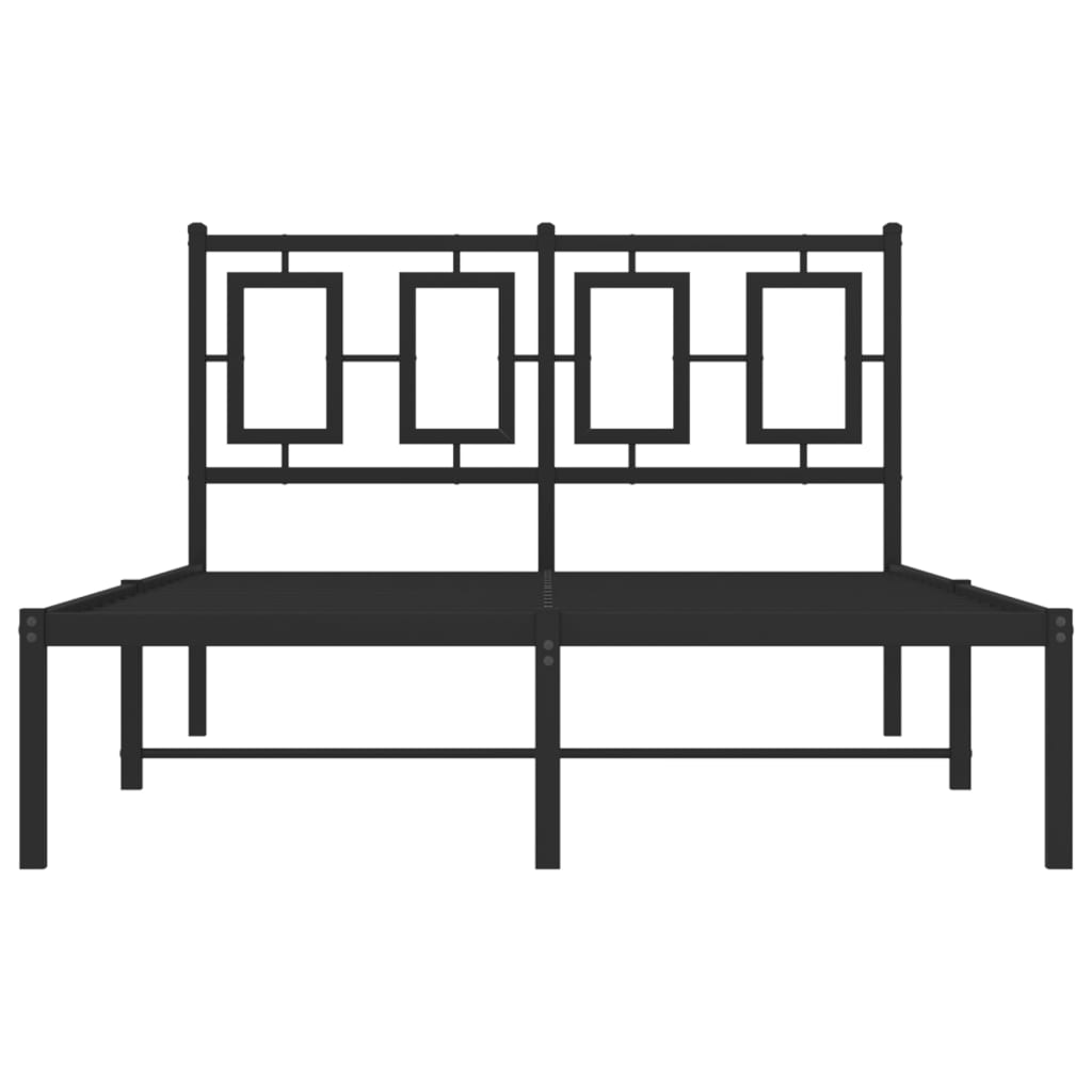 Bettgestell mit Kopf- und Fußteil Metall Weiß 180x200 cm