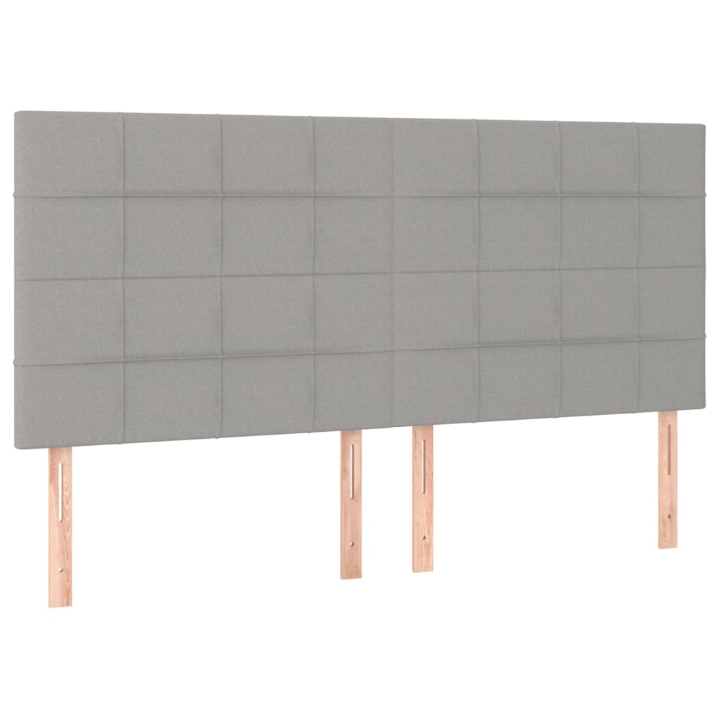 Kopfteil Hellgrau 80x5x118/128 cm Stoff