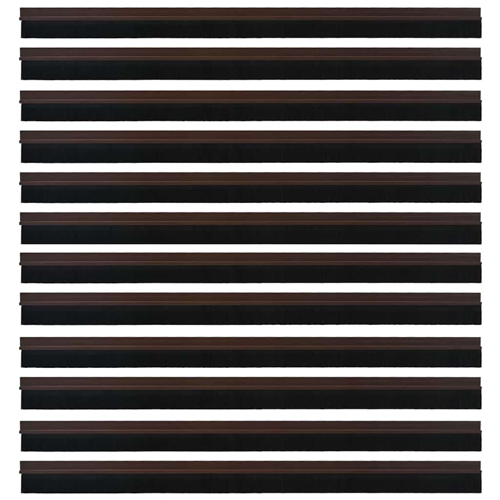 Selbstklebende Türbürstendichtungen 2 pcs Braun 100 cm