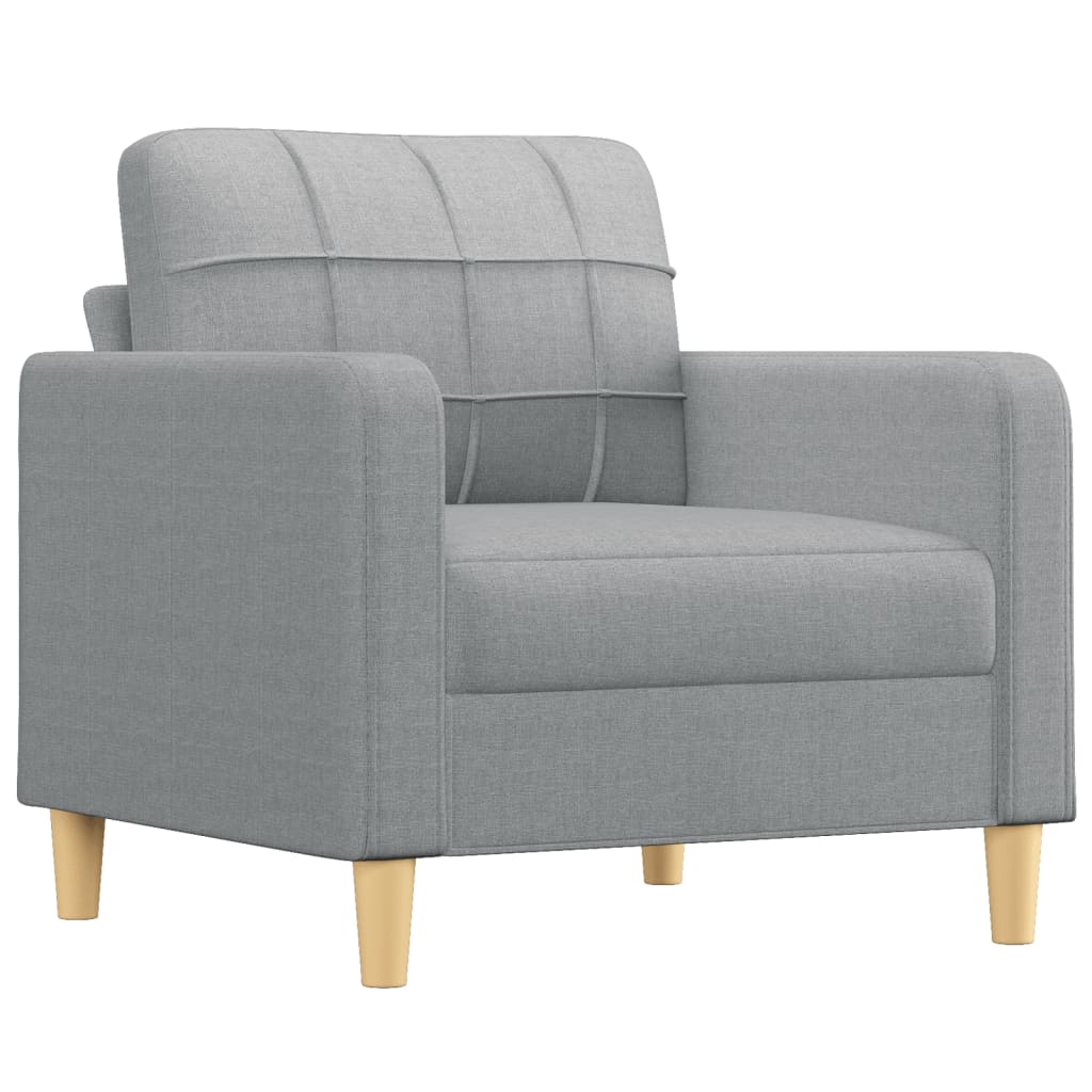 4-tlg. Sofagarnitur mit Kissen Braun Stoff