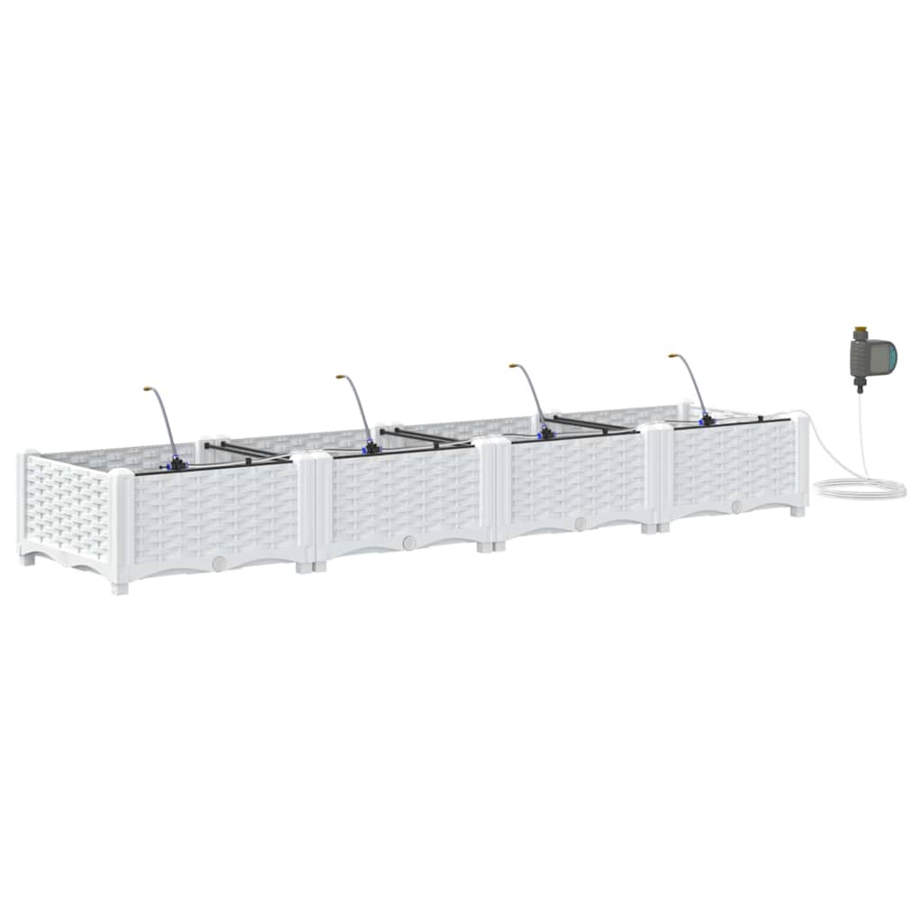 Garten-Pflanzgefäß 4 Stk. Braun 160 x 40 x 22 cm PP