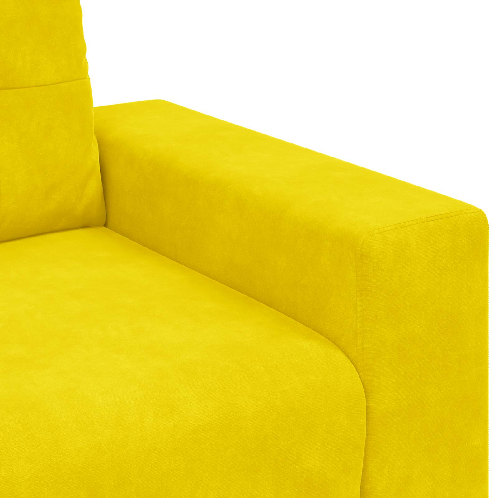 2-teiliges Sofa-Set mit Kissen, hellgrauer Samt
