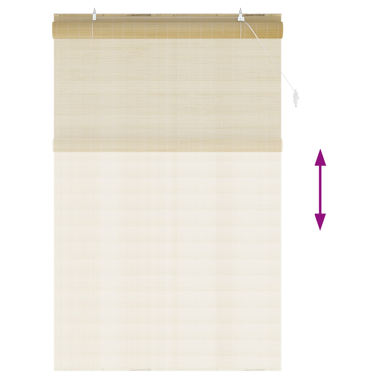 Bambusrollo Natur 80x160 cm