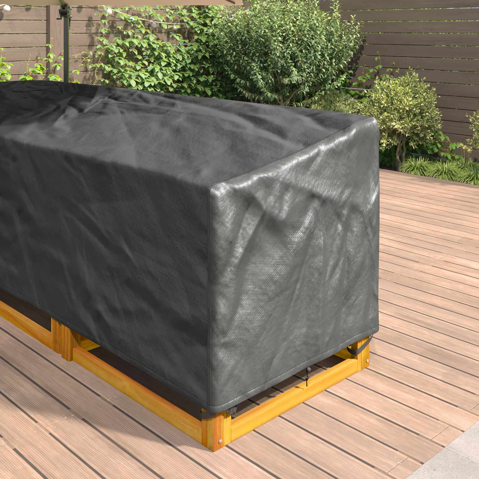Möbelbezug Schwarz 235 x 235 x 85 cm 210D Oxford Stoff