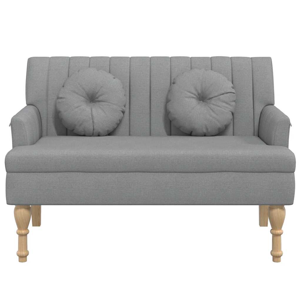 Sitzbank mit Kissen Dunkelgrau 113x64,5x75,5 cm Stoff