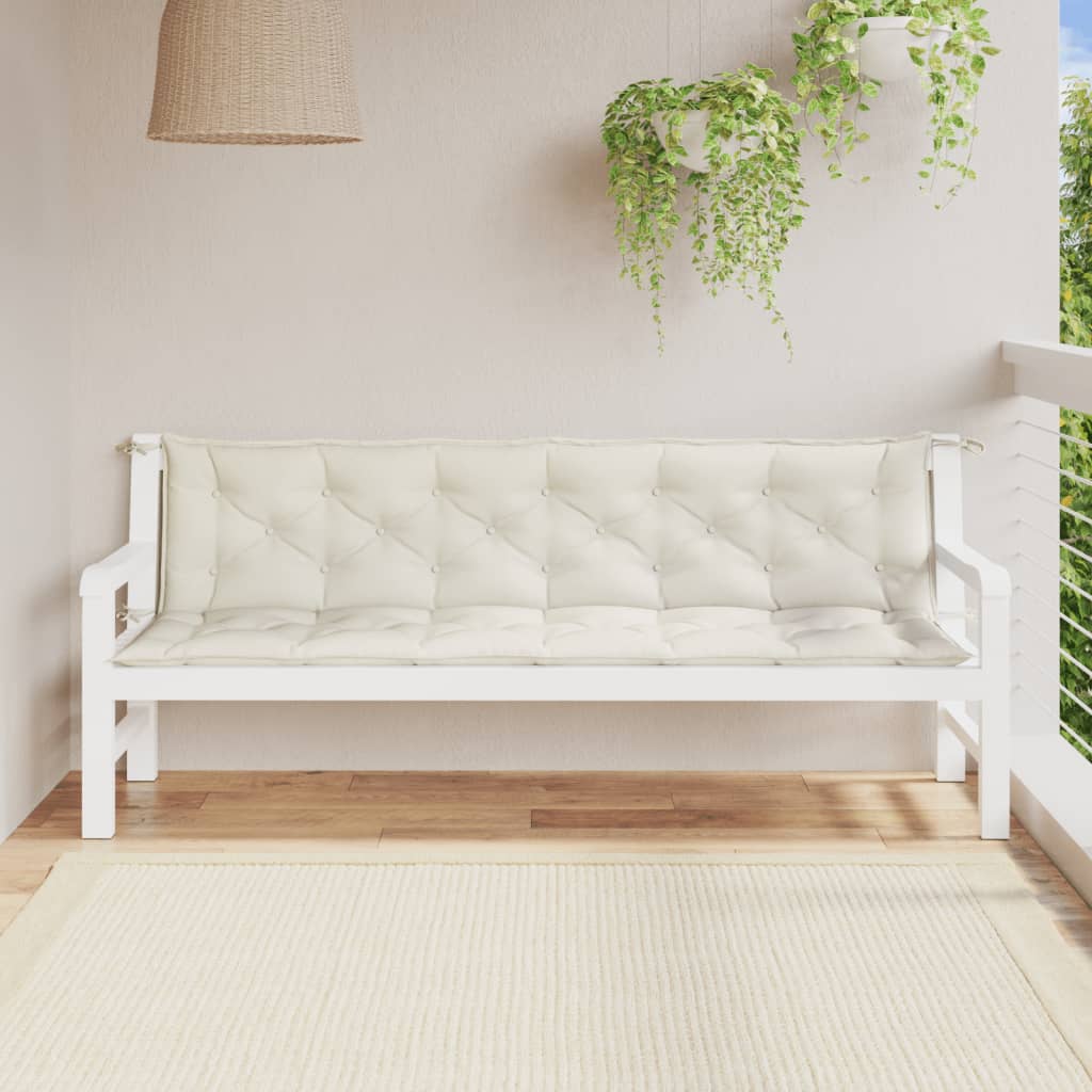 Gartenbank-Auflagen 2 Stk. Melange Anthrazit 100x50x7 cm Stoff