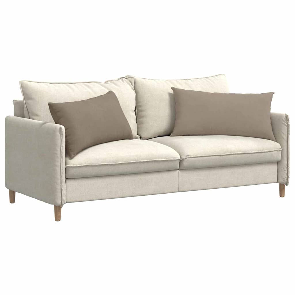 Sofakissen 2 Stück Taupe 50 x 30 cm Stoff
