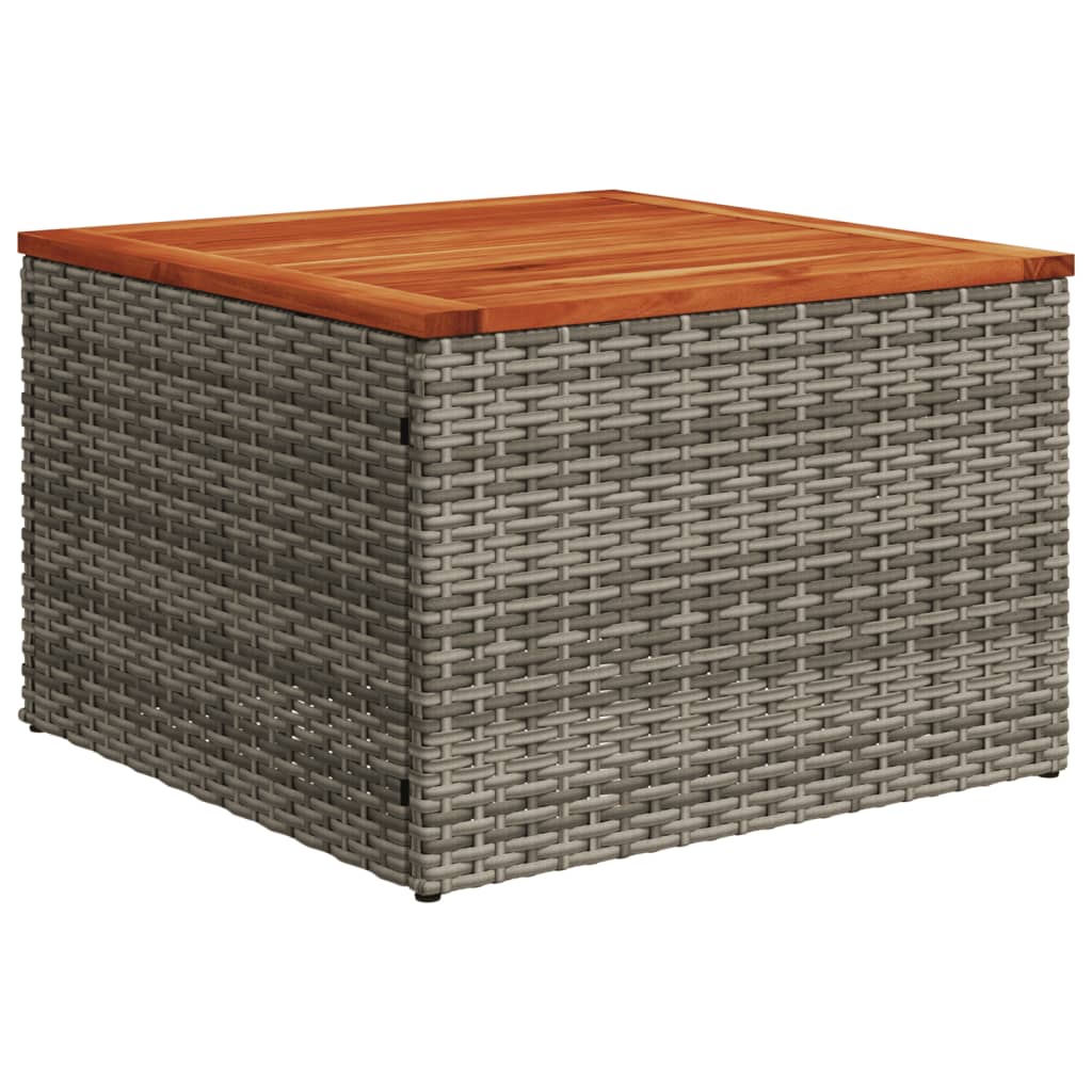 10-tlg. Garten-Sofagarnitur mit Kissen Schwarz Poly Rattan