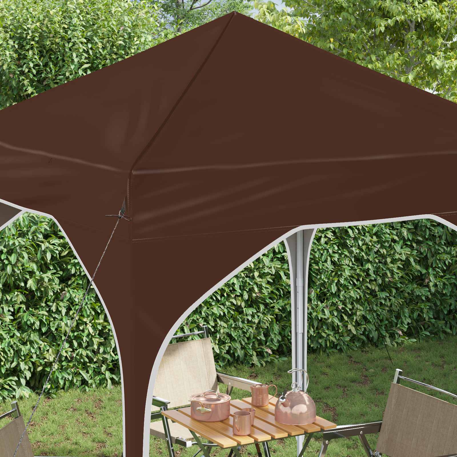 Pop-up Partyzelt 194 x 194 x 245 cm Creme