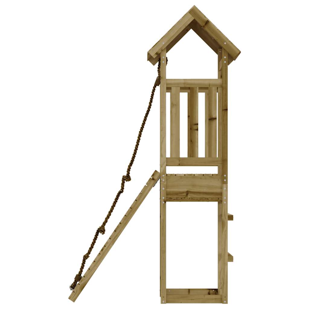 Spielturm mit Kletterwand Massivholz Kiefer