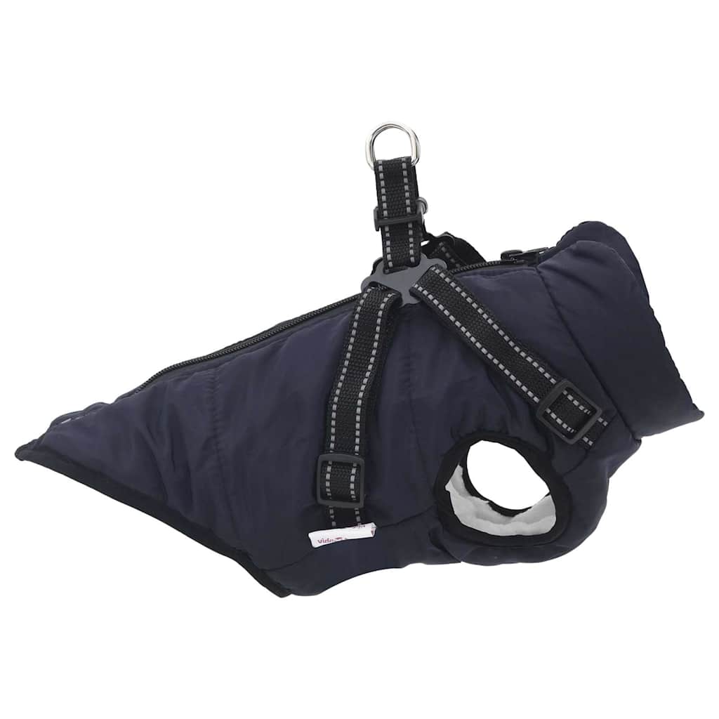 Hundemantel mit Geschirr Wasserdicht Reflektierend Lila L48