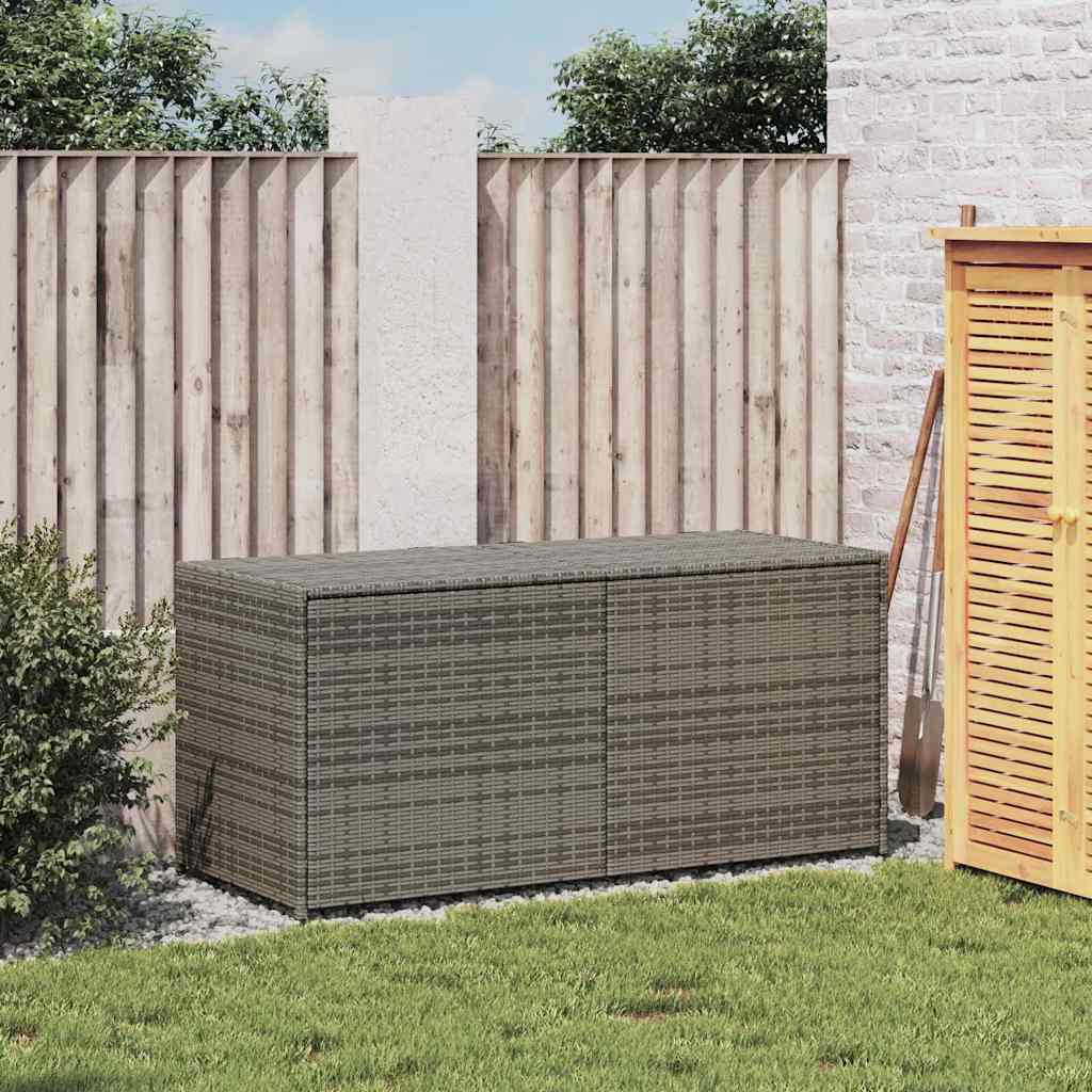 Gartentruhe Schwarz 283L Poly Rattan