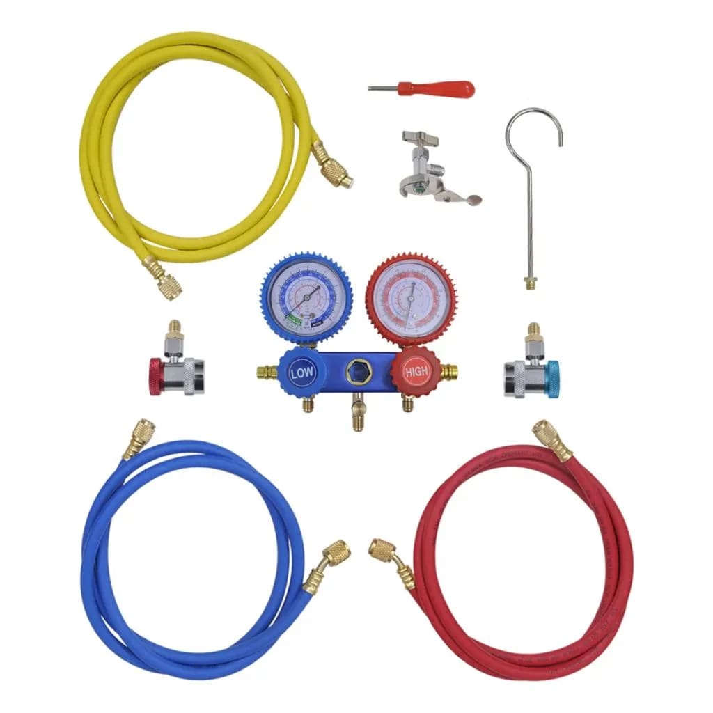 Vakuumpumpe 100 L/min 4-Wege-Verteiler-Manometer Klimaanlagen
