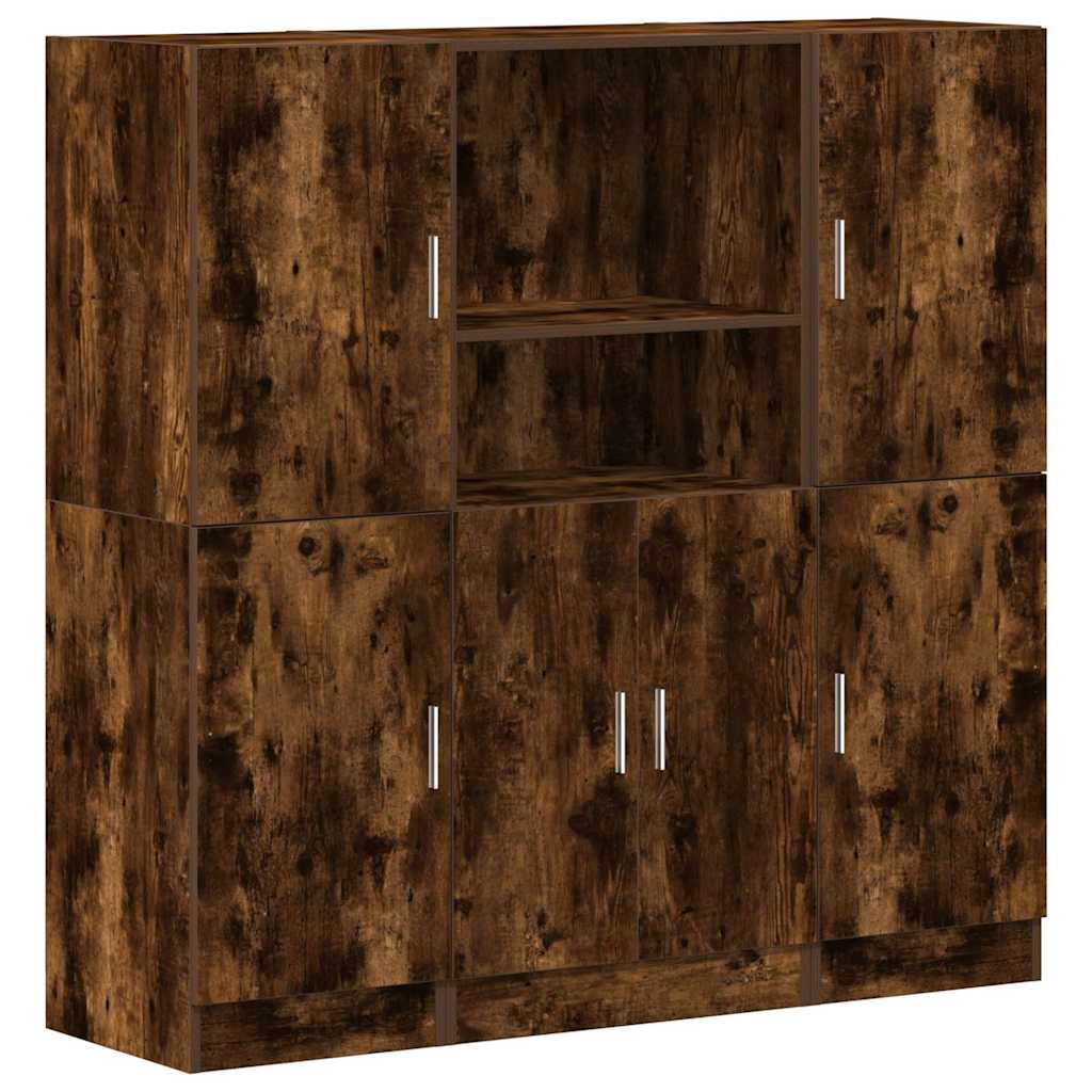 3-tlg. Küchenschrank-Set Weiß Holzwerkstoff