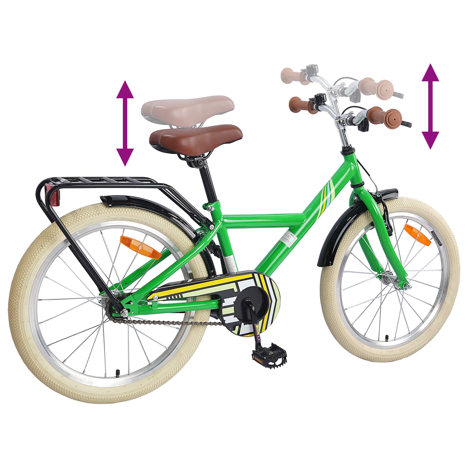 Kinderfahrrad 12 Zoll für 2-4 Jahre alt Schwarz
