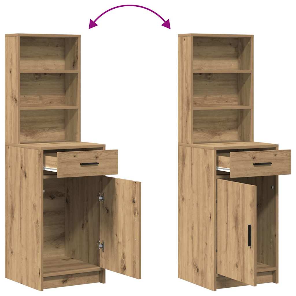 Schminktischset mit LED mit Schubladen 2 pcs Weiß Holzwerkstoff