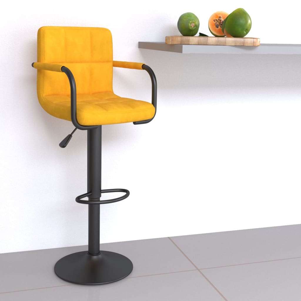 Barhocker 2 Stk. Blau Samt