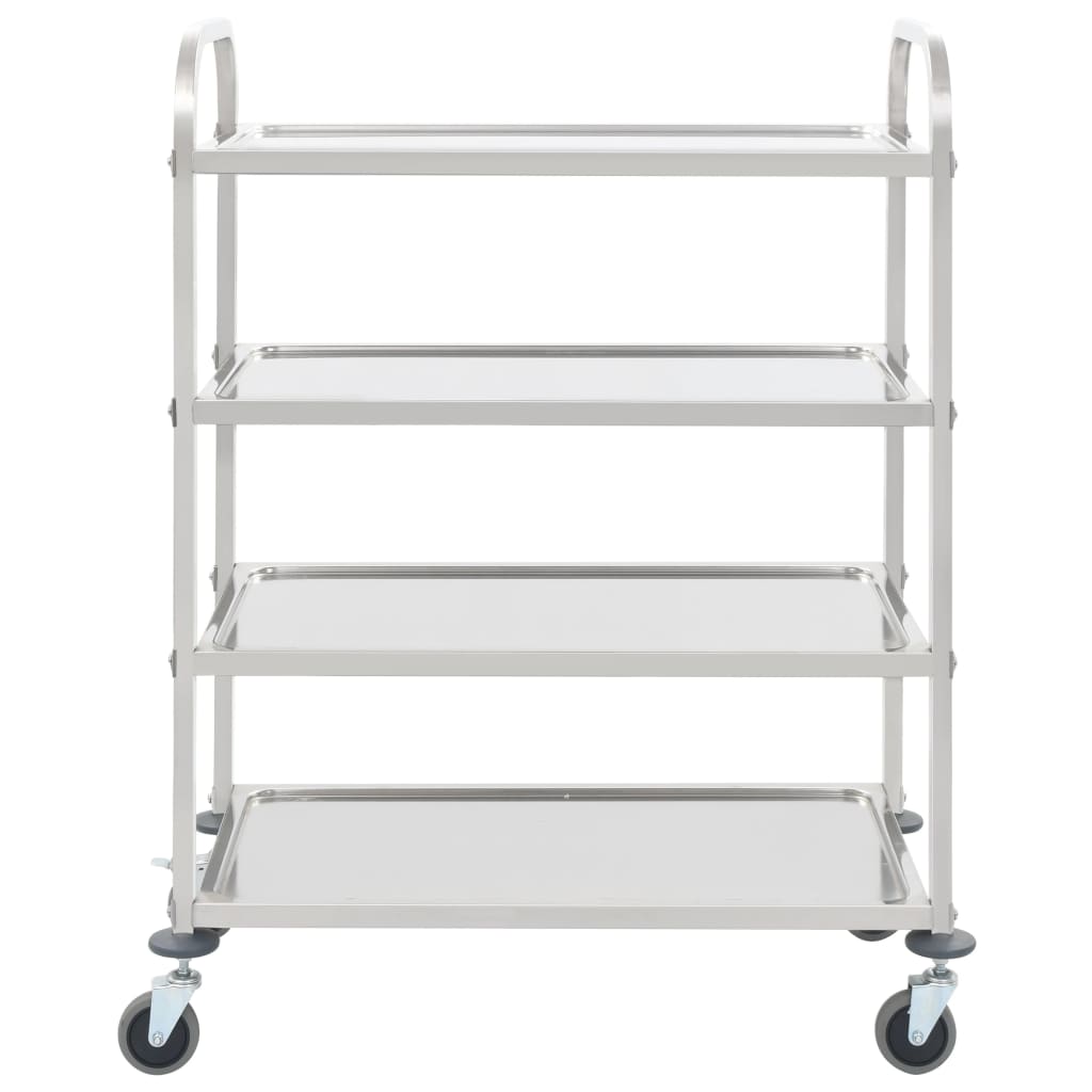 2-Stufiger Servierwagen 96,5 x 55 x 90 cm Edelstahl