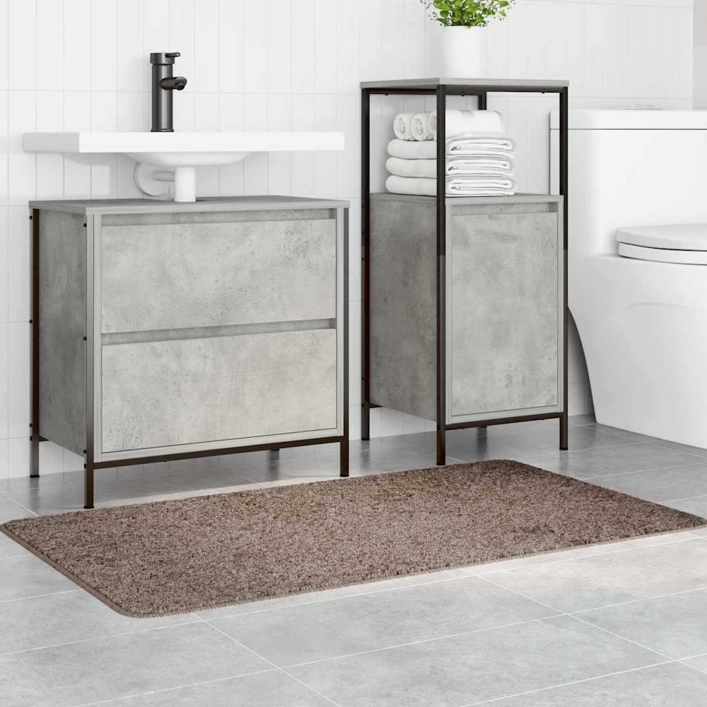 Rutschfeste Badmatte Dunkelgrau 50 x 80 cm PP