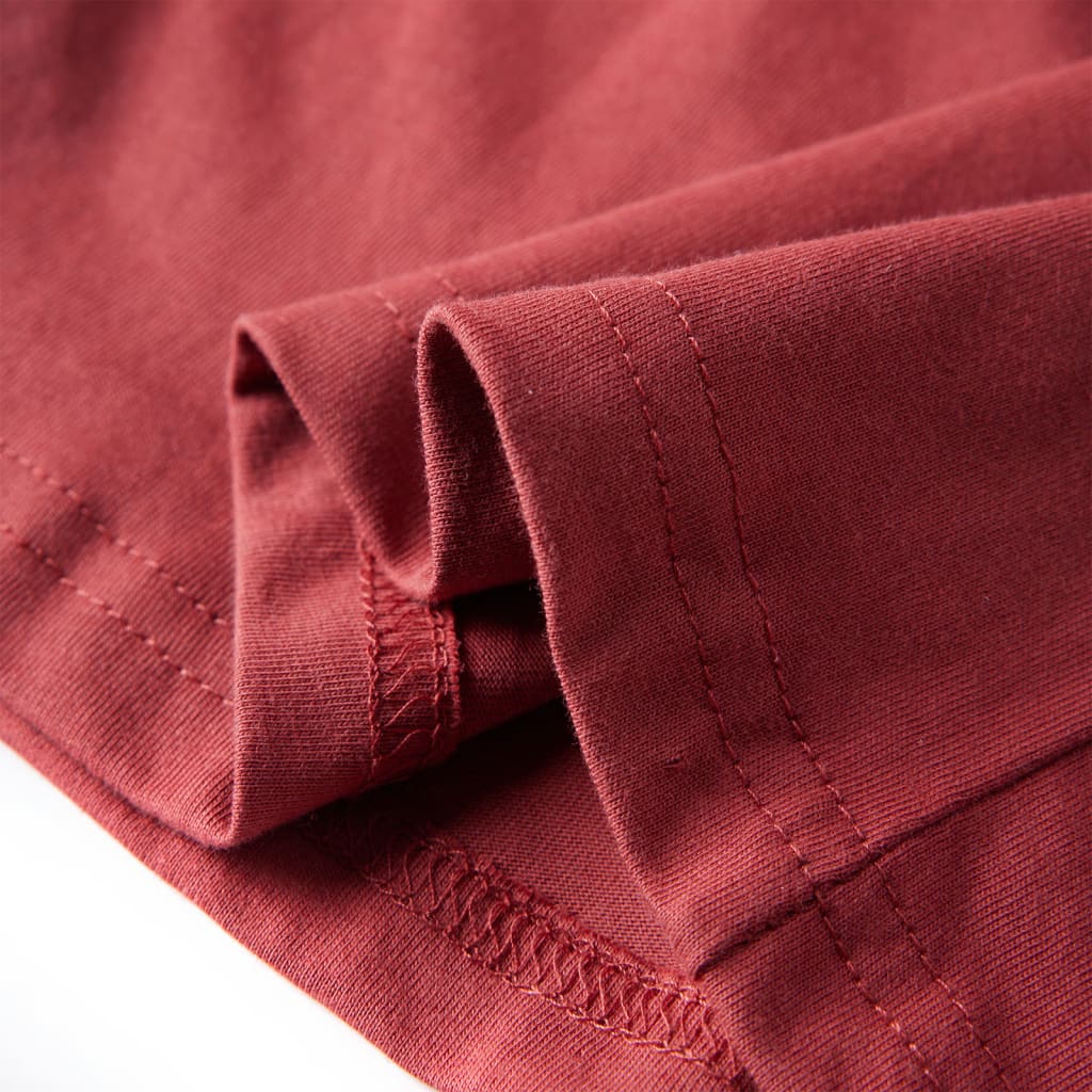 Kinder-Langarmshirt Dunkelrot 140