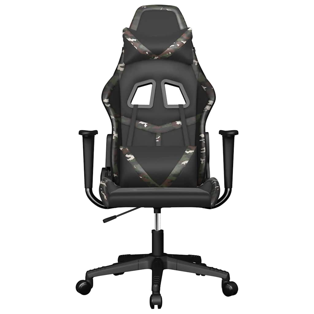 Gaming-Stuhl mit Massagefunktion Schwarz und Grün Kunstleder