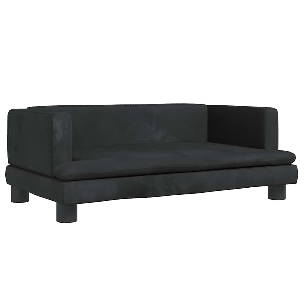 Kindersofa Blau 80x45x30 cm Samt