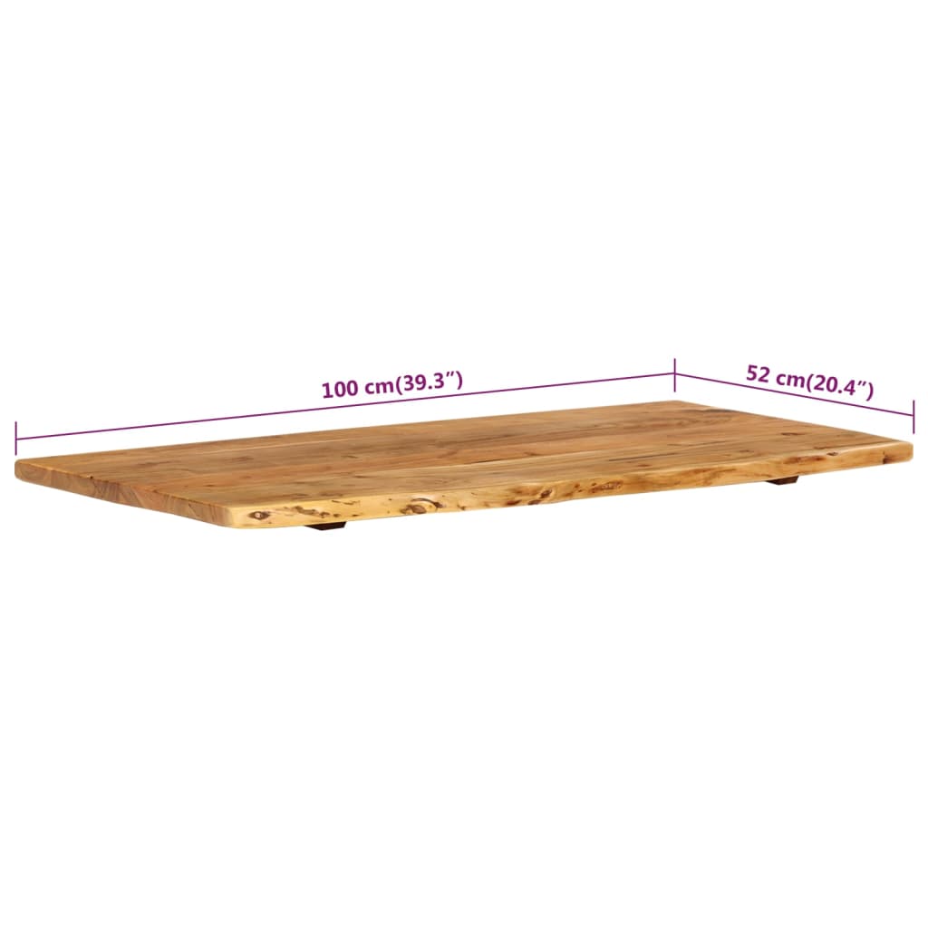 Badezimmer-Waschtischplatte Massivholz Akazie 100x52x2,5 cm