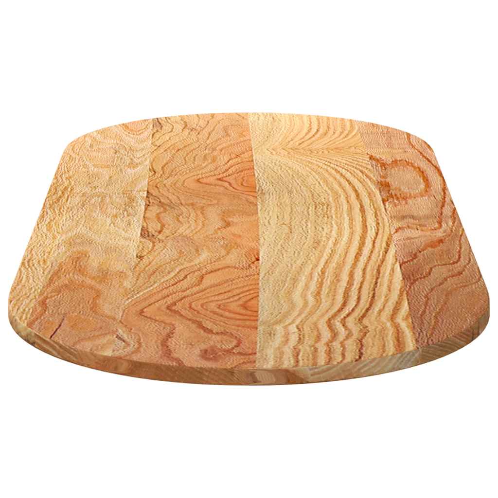 Tischplatte 80x40x2 cm Massivholz Eiche Oval