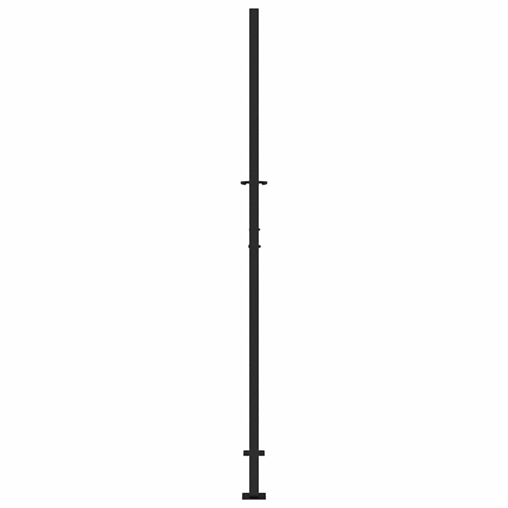 Gartentor Schwarz 100x100 cm Stahl Lichtdesign