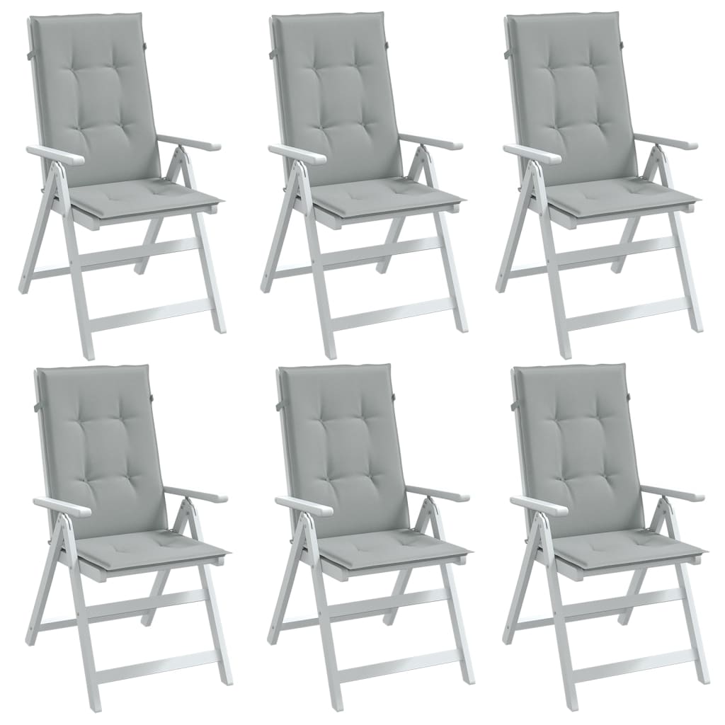 Hochlehner-Auflagen 2 Stk. Melange Anthrazit 120x50x7cm Stoff