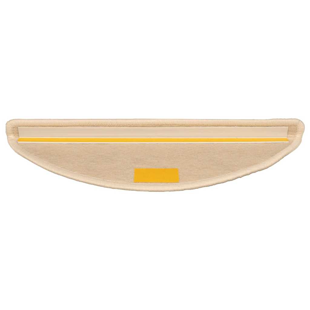 Stufenmatten 15 Stk. 56x17x3 cm Beige und Grau Halbrund
