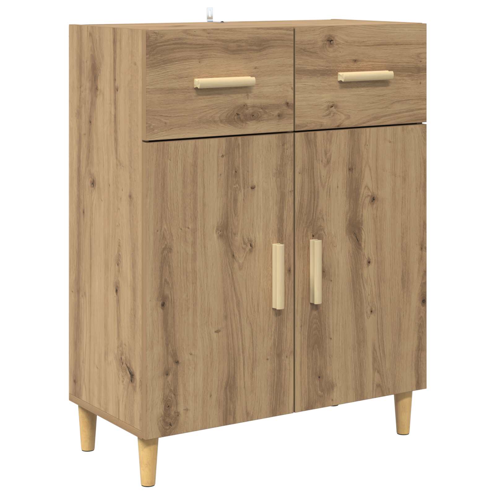 Highboard Altholz 69,5 x 34 x 180 cm Holzwerkstoff
