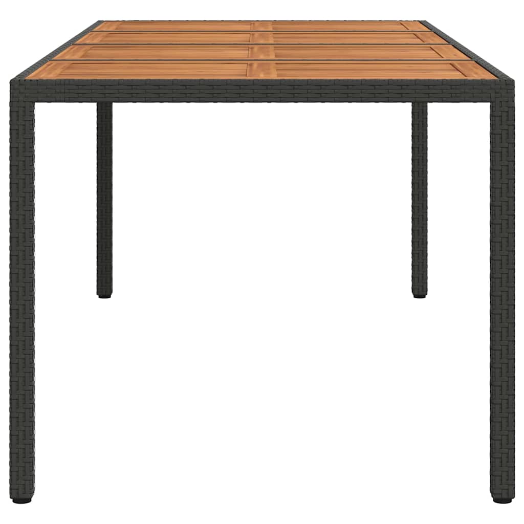 Gartentisch 150x90x75 cm Hartglas und Poly Rattan Grau