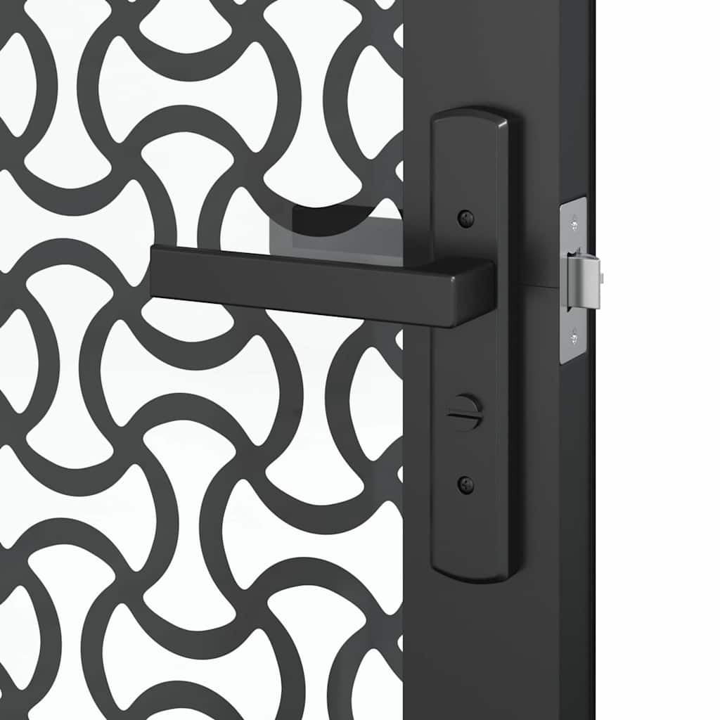 Innentür ESG Glas und Aluminium 76x201,5 cm Schwarz