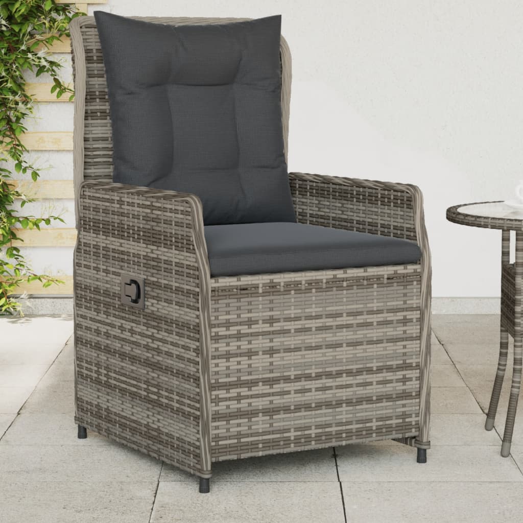 Gartensessel 2 Stk. Verstellbar Schwarz Poly Rattan