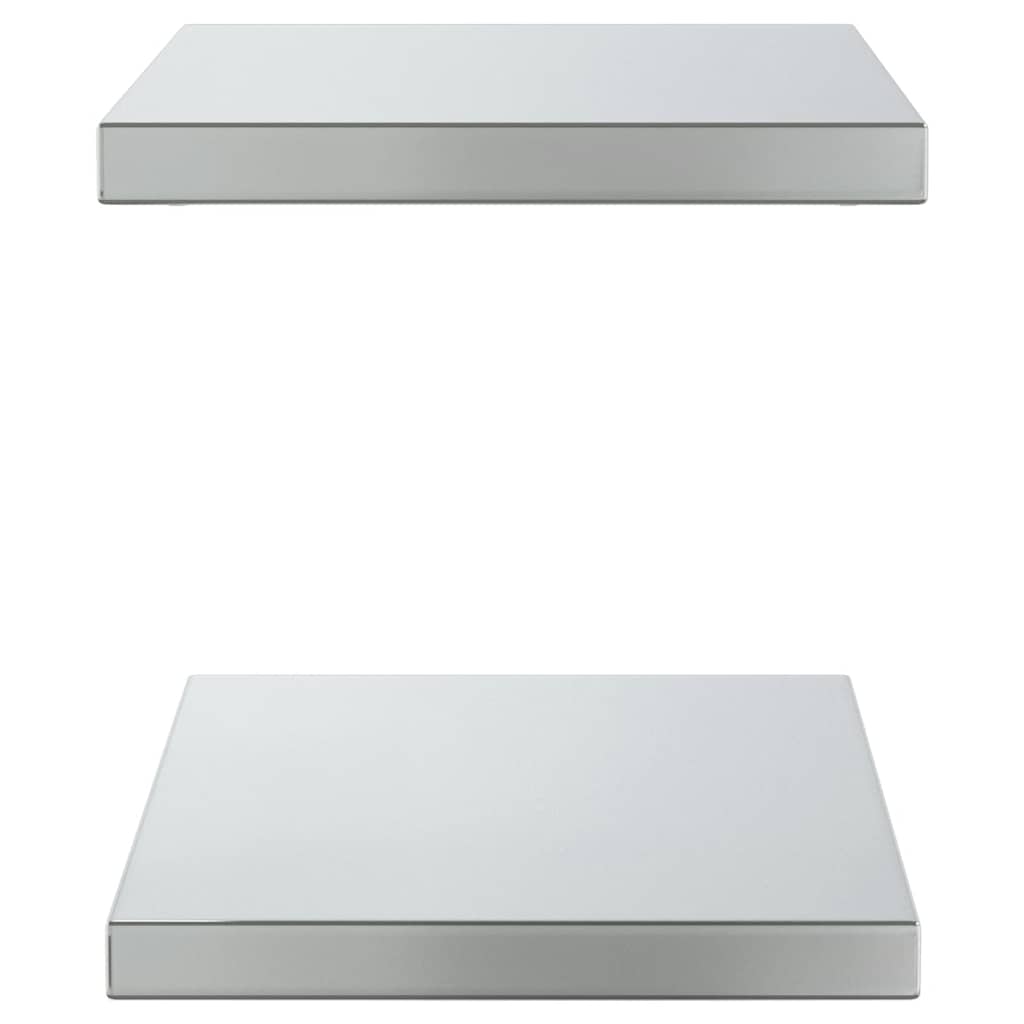 Wandregale 2 Stk. 100x40 cm Silbern Edelstahl