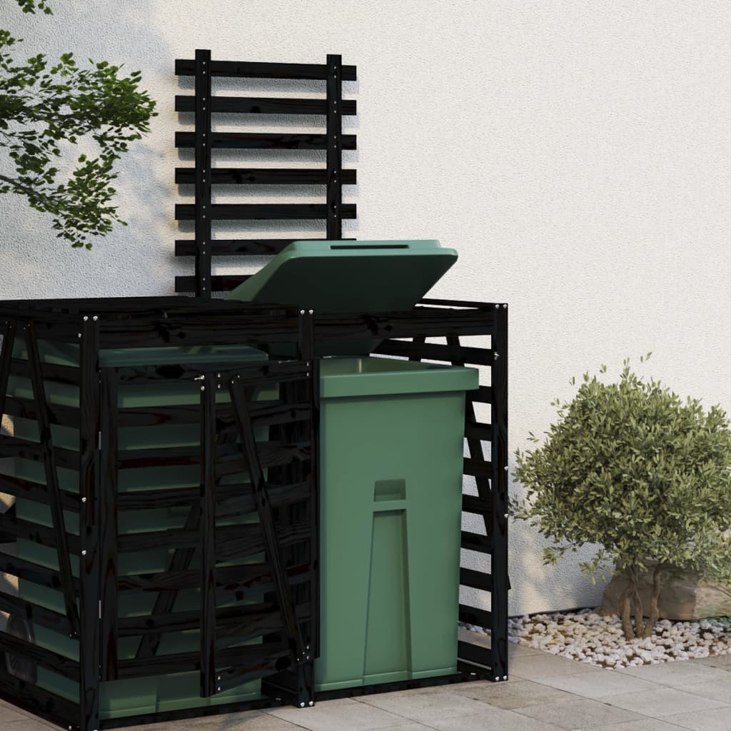 Mülltonnenbox 84x90x128,5 cm Massivholz Kiefer